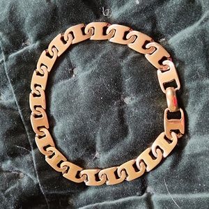 Ferragamo Gancini Logo Link Necklace